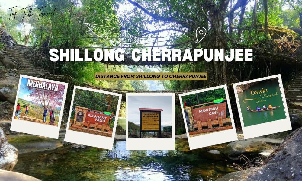 Nohkalikai Falls in Meghalaya with green hills and mist.