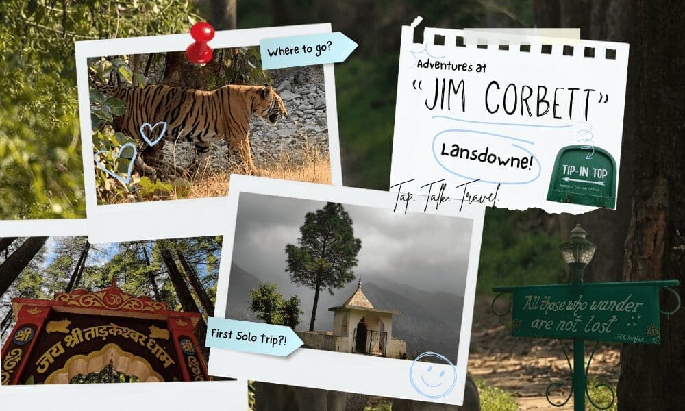 Jim Corbett Jeep Safari with Lansdowne hills in background